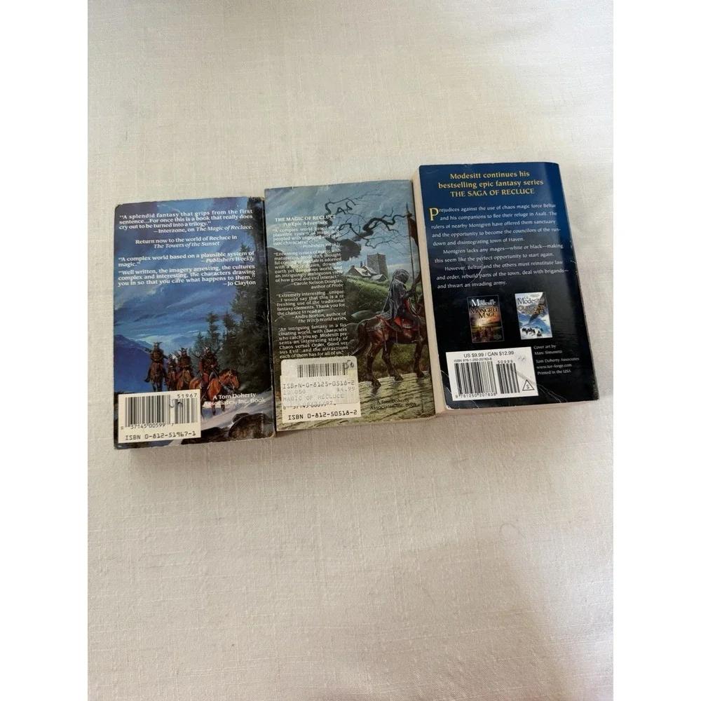 L.E. Modesitt Jr. Recluce Fantasy Paperback Book Lot Magic Towers Mongrel Mage
